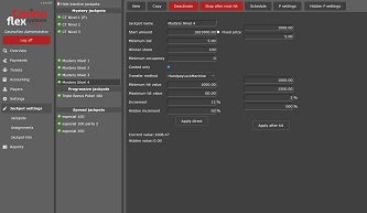 CasinoFlex player and reporting screens