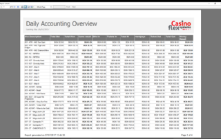 CasinoFlex reporting detail